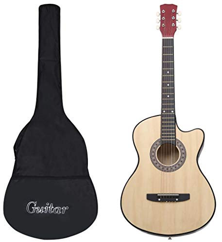 Festnight Jeu de Guitare Acoustique Pan Coupé Western 6 cordes 38 12 pcs