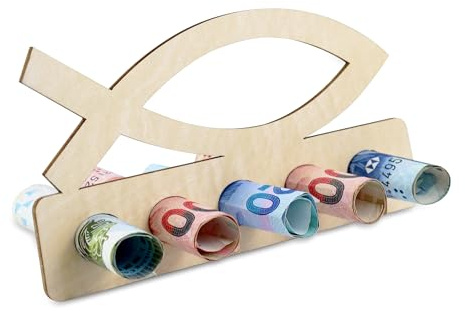 TAKULA tarjeta de madera del bautismo de regalo de dinero Confirmación, Comunión tarjeta de regalo de dinero Regalo de bautismo Niño y Niña Bautizo Regalos