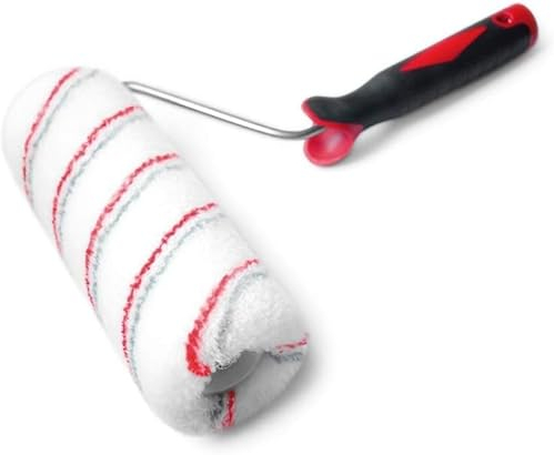 Quercos. Rodillo Fachada Hilo Especial. Rodillo Pintor Profesional Redondeado. Rodillo Pintura Fachada 22 cm x Ø60 mm. Mango Bicomponente. Poliacrílico 18 mm.