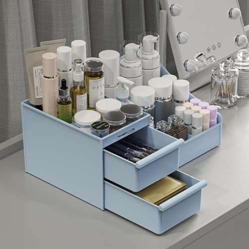 DancesCat Organizzatore per Trucco con Cassetti, Portacosmetici Grande Capacità per Rossetti, Gioielli, Cura Unghie, Prodotti per la Pelle, Ideale Organizzatrice per Toeletta, Bagno