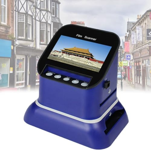 22 Million Pixels Film Scanners, 4.3 Digital Slide Viewer, Conver 135, 120, 126, 127 Negative&Slides To Digital JPEG, With 8G Memory Card, External 128GB Memory Card, for Old Film Restoration, Trips