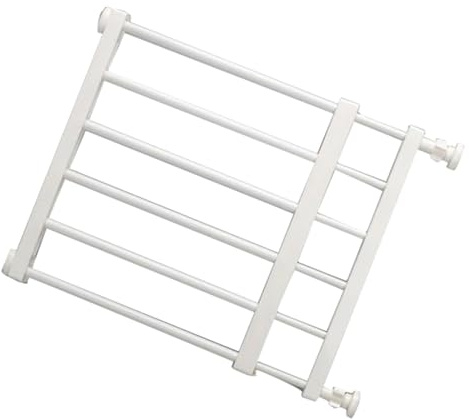 GOCHUSX Telescopic Guardrail Gate, Adjustable Fence Gate, Freestanding Safety Fence, Pressure Mount Guardrail Gate, Step Over Low Gate for Home Stairs Entry(White-H-42cm,W-42-60cm)