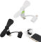 Rakiuty Mini Ventilateur,2 En 1 Petit Ventilateur,pour Téléphone i-Phone/Type C-Téléphones,2 Pièces (Noir + Blanc)