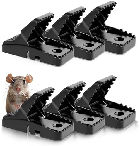 Mice&Co 6X Trampas para Ratones | Cepos Profesionales Reutilizables sin Veneno | Captura Instantánea y Segura | Ratonera para Interior y Exterior | Control de Plagas