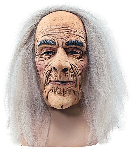 Realistic Multicolor Creepy Old Man Mask with Hair Set - Perfect Accessory for Halloween Parties, Haunted Houses, & Scary Movie Nights Halloween Halloween
