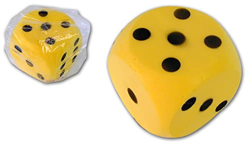 BLUE SKY - Dé Géant - Jeu de Plein Air - 046523 - Couleurs Assortis - Mousse - Jouet Enfant - 16 cm - À Partir de 3 Ans