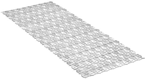 Tatay Alfombra de Bañera Antideslizante de PVC con Ventosas, Resistentes a Moho y Microbios, Anti-Bacteriano, Diseño Piscis, Blanco. Medidas 97 x 36 cm