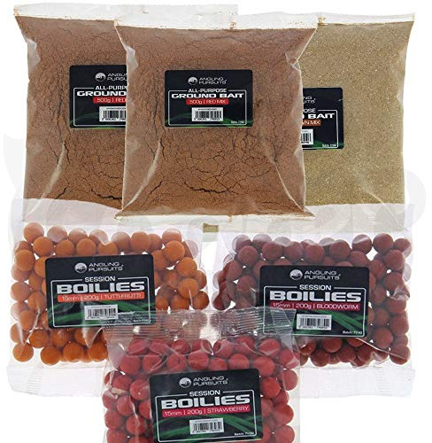 Carp Coarse Fishing Bait Set 3 x Packs Of 200g Boilies And 600g Groundbait Mixed Flavours FOR ALL ANGLERS