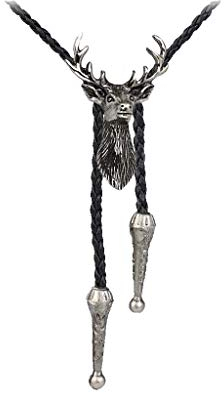 WW35 Hirsch-Design auf einer Bolo-Krawatte.