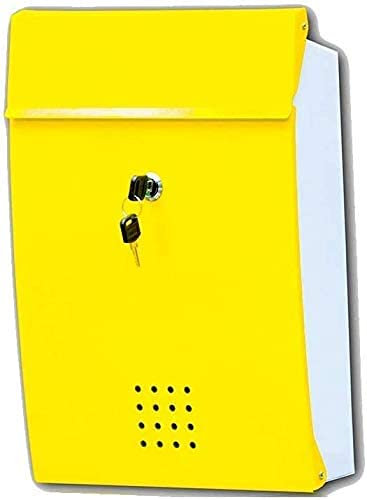 llxyzrzbhd Boîte aux Lettres Boîte à Suggestions Boîtes aux Lettres Boîte aux Lettres en Peau d'étain Villa Boîte aux Lettres américaine en mosaïque Bicolore Boîte de réception étanche extérieure B