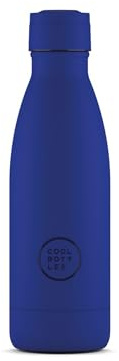 Cool Bottles - Botella de Agua de Acero Inoxidable - 350 ml - Vivid Blue - 23,5 x 7 cm - Botella Térmica Hermética - Bebidas Frías 36 Horas y Calientes 18 Horas - Triple-Cool Technology - Libre de BPA