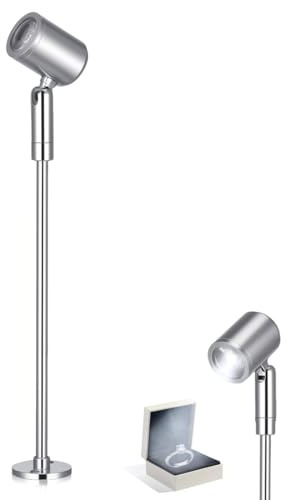 PRETYZOOM Piccolo Faretto Led Per Vetrine Gioielli Luce a Punto Interna Regolabile 3W Spot Led Per Display Gioielli Lampada Da Esposizione 8.46 X 1.18 X 0.91In Risparmio Energetico E Protezione Occhi