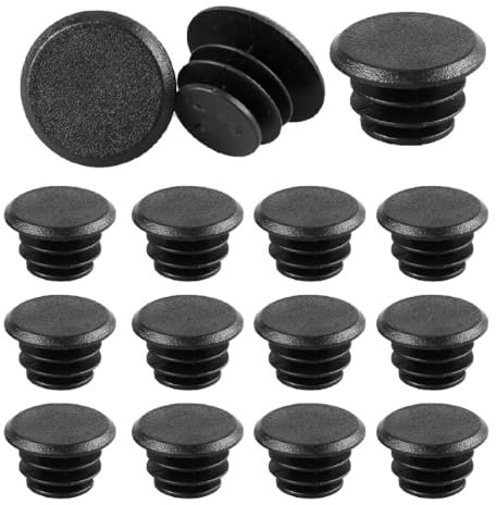 JTKREW 15 pcs Tapones de plástico para Bicicleta de Carretera,Tapones de Extremo de la Barra del Manillar de la Bici,Bicicleta de montaña BMX Negro 22mm Accesorios de reemplazo de Bicicleta