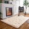 Obundi Beige Hochflor Teppich,Wohnzimmerteppich,Langflor Teppiche für Schlafzimmer Flauschig Teppich Waschbare (Beige,160×230 cm)