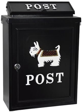 letterbox Villa Letter Box Rain-Proof Old-Fashioned English Villa Mailbox Outdoor Mailbox Creative Letter Box Inbox For receiving mail(Puppy spot)