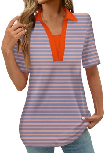Opus Damen Bluse Sale Damen Tee Shirt Bequemes Neuartige Sommershirts Knopfleiste Modern Kurzarm Schwarze Hemd Kleidung Festliches Henry Collar Blusenshirt Oberteile Damen Sommer sexy