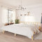 Myheimly Kiefer Massivholzbett Bettgestell Bett Holzbett Futonbett Bettrahmen Schlafzimmerbett Schlafzimmermöbel Natur,180 x 200 cm