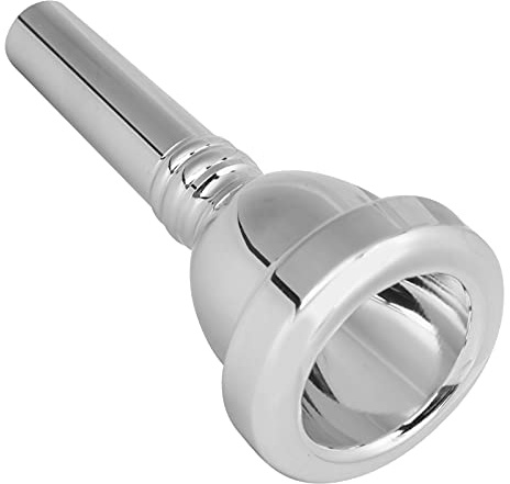 Horn Mouthpiece, Copper Professonal Trombone Mouthpiece 1/2in Tenor Horn Mouthpiece Practical Musical Instrument Accessory for Tenor Trombone (Silver)