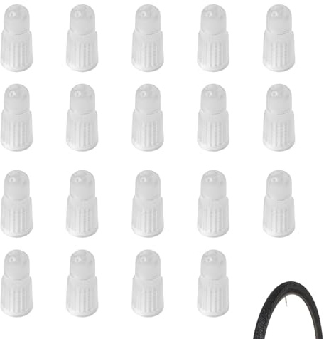 20 Stück Ventilkappen Fahrrad Französisch,Französisches Ventil Kappe,Fahrrad Ventilkappen,Fahrradventil Kappen aus Kunststoff für Mountainbike,Tubeless Ventile,Staubschutz,Schutz vor Schmutz & Wasser