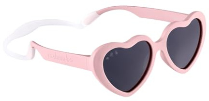 Unbreakable Heart Shaped Sunglasses with Strap, Ages 5+, Polarized UV400