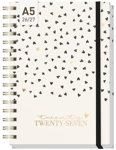 Häfft® Spiralbunden almanacka 2026–2027, A5-format ”Color Love”