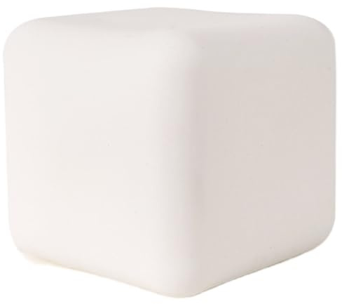 Faroby Cube Anti-Stress, Jouet à Presser Extensible Blanc de 2 Pouces, élastique ludique pour Adultes, soulagement de l'anxiété