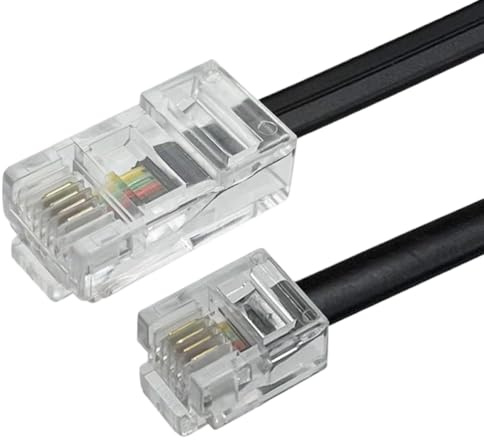 AFteweACN Adaptador RJ11 a RJ45, teléfono de datos macho a macho, cable de datos Modular, auricular, extensión de voz, datos telefónicos