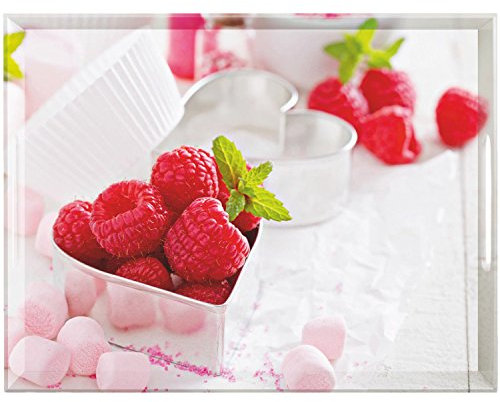 Emsa Tablett mit Himbeeren Dekor, Größe 40 x 31 cm, Classic, 517748