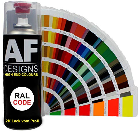 Alex Flittner Designs 2K RAL Lackspray Autolack Sprühdose Spraydose Kratzfest RAL1024 OCKERGELB seidenmatt