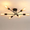 ANWIO Modern 6 Head Sputnik Light,Adjustable Ceiling Lights Living Room with E27 Base, Black Ceiling Light for Bedroom,Kitchen Lights Ceiling,Chandeliers Ceiling Light Fittings (NO Bulb)