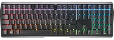 Cherry MX 3.0S Mechanische drahtlose Gaming-Tastatur, Aluminiumgehäuse für Spieler mit MX-Schaltern Kaffee- oder Rot. RGB hintergrundbeleuchtete Farbanzeige über 16 m