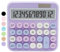 Calculadora Morada, calculadora estándar de 12 dígitos con Pantalla LCD Grande y Botones Grandes, Accesorios de Oficina morados para Escritorio de Mujer, Bonita calculadora para Oficina, Escuela,