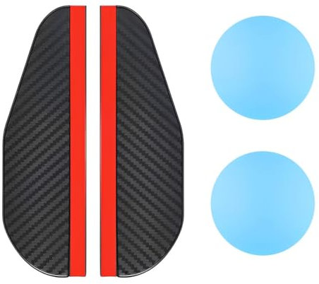 HSKRKOW 2 pièces Universel en Fibre de Carbone Couverture de Pluie de Rétroviseur de Voiture,2 pièces Film Anti-buée pour Voitures ，Pare-soleil de Rétroviseur, Convient à La Plupart Des Voitures