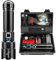 Shadowhawk Torches Led Super Bright, Rechargeable Torch 500000 Lumens, XHP70.2 Flashlight Powerful Tactical Torch, IP67 Flash Light Battery Powered, High Power Hand Torch for Camping Emergency Gift