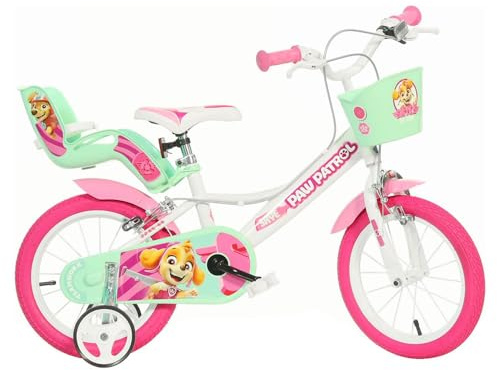 Dino Bikes Paw Patrol Mädchenfahrrad 14, robuster Stahlrahmen, Korb, für 95–115 cm (ca. 4–7 Jahre)