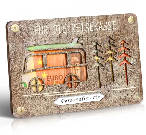 Frexpor Biglietto di auguri in legno, per uomini e donne, personalizzato, per matrimonio, compleanno, battesimo, festa della gioventù (venature in legno)