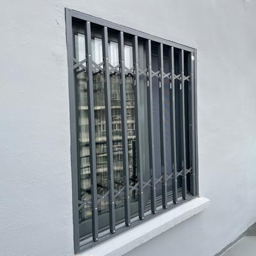 Barras de seguridad plegables de metal, protectores de ventana con cerradura para sótano, barandilla protectora para niños