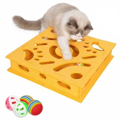 DRADERCH Juguete Interactivo para Gatos, Juguete para Gatos, Pelota De AutoocupacióN con Campanas Golosinas, Juguete para Gatos, Juguete Inteligente para Gatos, Interactivo para Gatos, Naranja