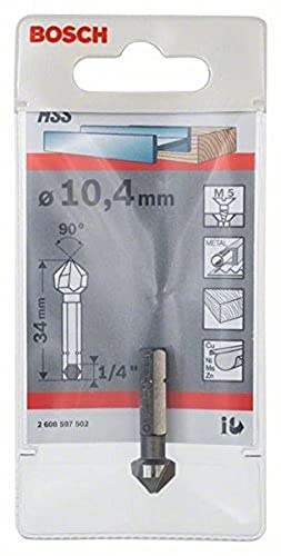 Bosch 2 608 597 502 - Avellanadores cónicos - 10,4, M 5, 34 mm, 1/4 (pack de 1)