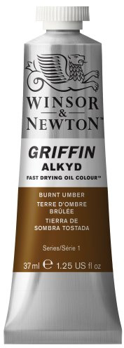 Winsor & Newton Griffin Alkyd Fast Drying Oil Paint, 37ml (1.25-oz) tube, Burnt Umber