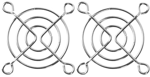 sourcing map 2pcs Lüftergitter Grill Fingerschutz Metall Draht 40mm für Computer CPU Kühler