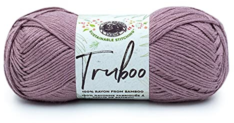 Lion Brand Yarn Truboo, Lightweight DK Yarn for Knitting, Crochet, and Crafts, Mushroom, 1 Pack