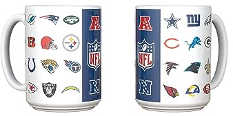 NFL Kaffeetasse All Team Logos Mug 440ml Tasse