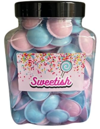 Flying Saucers In A Sweet Shop Jar | Multi Coloured | Bulk Jar| Perfect For Party Bags or Sharing By Sweetish - Contains Approx 140 Flying Saucers