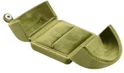 LCSVCCXA Scatola Portagioie Organizer Gioielli Porta Anelli Scatolina Velluto Doppia Porta Compatta Protezione Gioielli Adatta a Regalo Cerimonia Van, Scatola Ad Anello