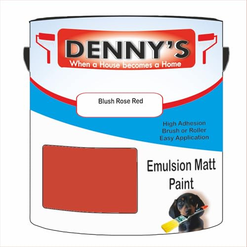 Premium Interior Wall & Ceiling Emulsion Paint – Blush Rose Red – Rich Matt Finish, Durable & Washable, Low Odour, Ideal for Living Rooms, Bedrooms & Hallways (2.5 litre Tin)
