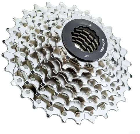Cassette de vélo de montagne 7 vitesses, 12-28T/12-32T avec écrou de verrouillage pour roue libre HG Freehub Body MTB vélo de remplacement (12-32T)