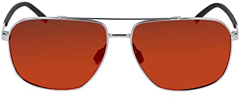Columbia Men's Sunglasses C115SP MIST TRAIL - Shiny Gunmetal/Orange Revo Len with Orange Revo Lens