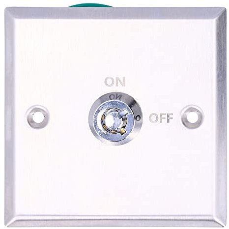 Interrupteur à clé d'urgence, interrupteur à clé de porte DC 12V interrupteur à clé de sécurité en acier inoxydable pour porte pour porte de garage