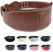 Weight-lifting Belt Gewichthebergürtel Kraftraining | Gym Gürtel Gewichtheben Powerlifting Belt für Kraftsport wie Deadlift, Kniebeugen und Body-Building | Fitness-Gürtel mit Polster, Braun-Glatt M